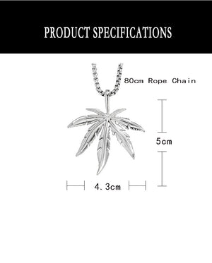 Mary Jane Leaf Charm Necklace