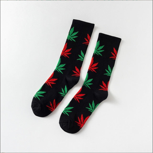 Mary Jane Leaf Socks